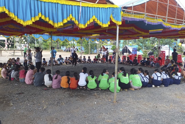 The Opening Ceremony of six-Harmony Camp of the Eighth time of Buddhist families in Binh Phuoc Province.