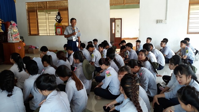 The Opening Ceremony of six-Harmony Camp of the Eighth time of Buddhist families in Binh Phuoc Province.