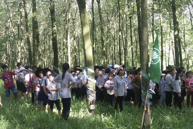 The Opening Ceremony of six-Harmony Camp of the Eighth time of Buddhist families in Binh Phuoc Province.