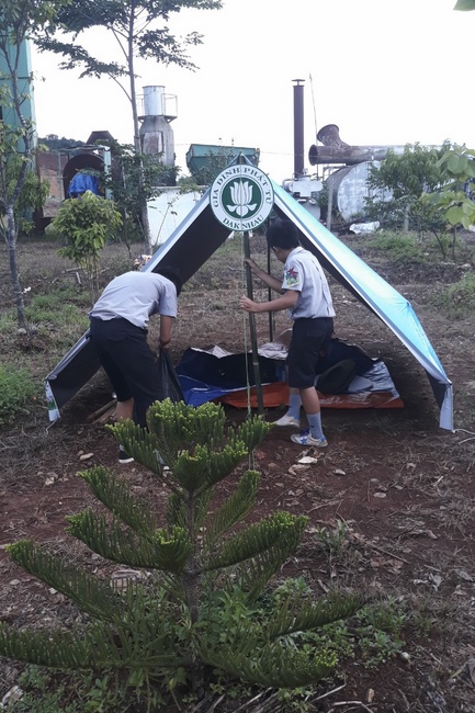 The Opening Ceremony of six-Harmony Camp of the Eighth time of Buddhist families in Binh Phuoc Province.