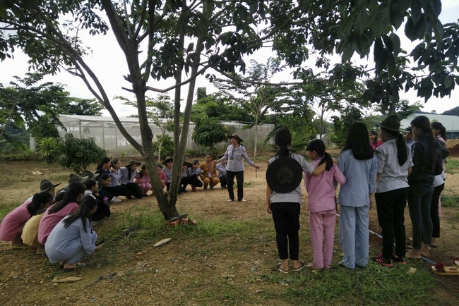The Opening Ceremony of six-Harmony Camp of the Eighth time of Buddhist families in Binh Phuoc Province.