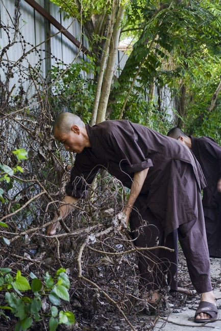 Preparing the Ullambana great Ceremony of gratitude to parents