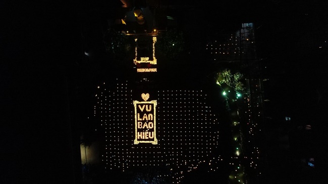 The Buddhist Rite chanting Ksihitigarbha and the lighting night of candles and lanterns  at Hoa Phuc Pagoda – Hanoi