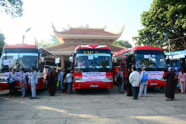 Releasing creatures on Van Phat yacht in Can Tho