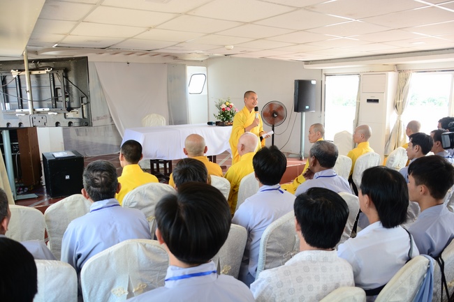 Releasing creatures on Van Phat yacht in Can Tho