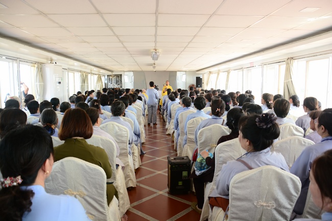 Releasing creatures on Van Phat yacht in Can Tho