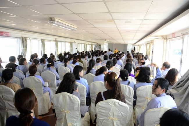 Releasing creatures on Van Phat yacht in Can Tho