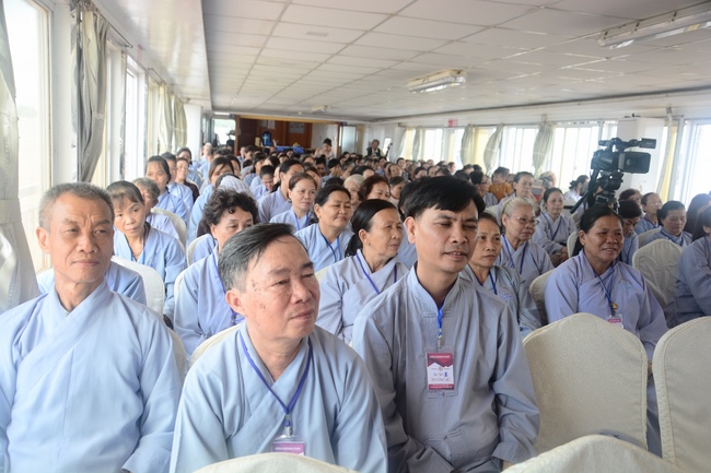 Releasing creatures on Van Phat yacht in Can Tho