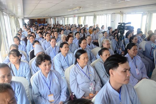 Releasing creatures on Van Phat yacht in Can Tho