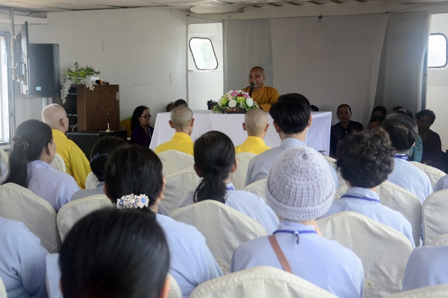 Releasing creatures on Van Phat yacht in Can Tho