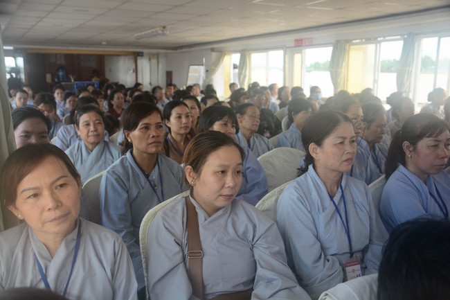 Releasing creatures on Van Phat yacht in Can Tho