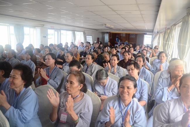 Releasing creatures on Van Phat yacht in Can Tho