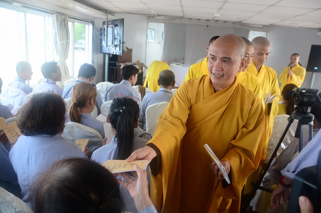 Releasing creatures on Van Phat yacht in Can Tho