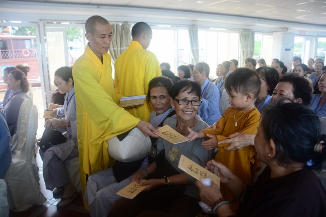 Releasing creatures on Van Phat yacht in Can Tho