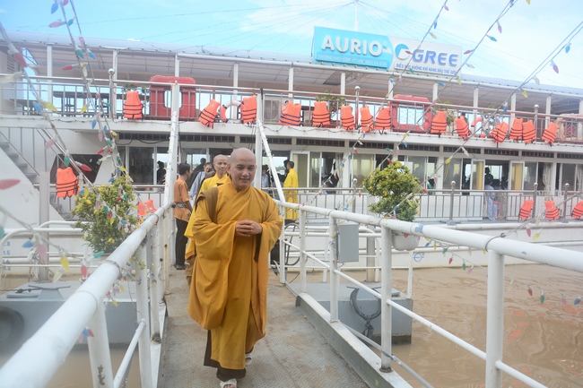 Releasing creatures on Van Phat yacht in Can Tho