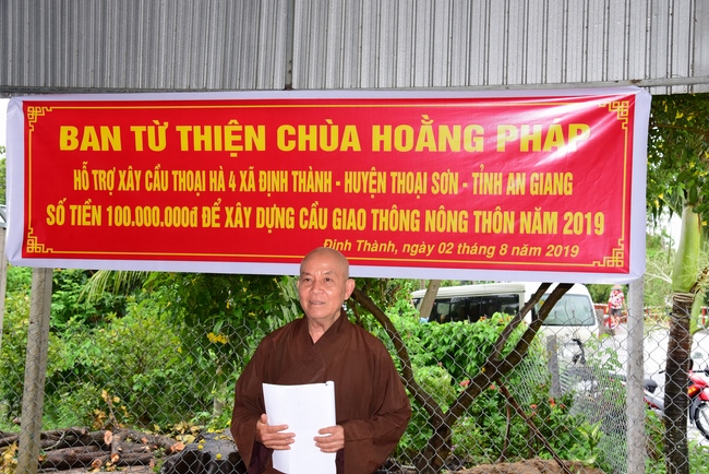 The beggining ceremony for construction of Hoang Phap bridge in Kien Giang