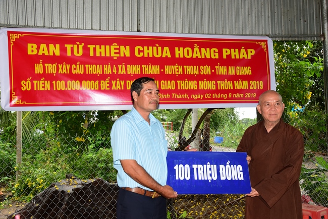 The beggining ceremony for construction of Hoang Phap bridge in Kien Giang