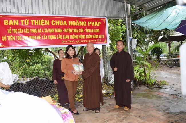 The beggining ceremony for construction of Hoang Phap bridge in Kien Giang