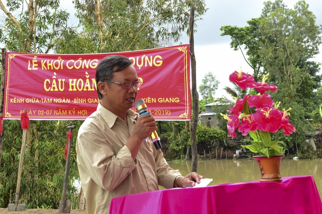The beggining ceremony for construction of Hoang Phap bridge in Kien Giang