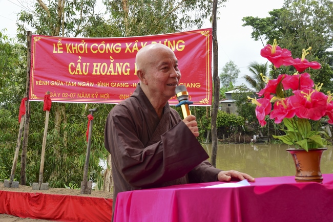 The beggining ceremony for construction of Hoang Phap bridge in Kien Giang