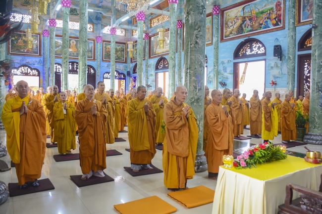 BTS GHPGVN huyện Hóc Môn tổ chức lễ Tự tứ tại chùa Pháp Bửu