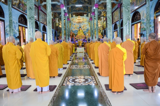 BTS GHPGVN huyện Hóc Môn tổ chức lễ Tự tứ tại chùa Pháp Bửu