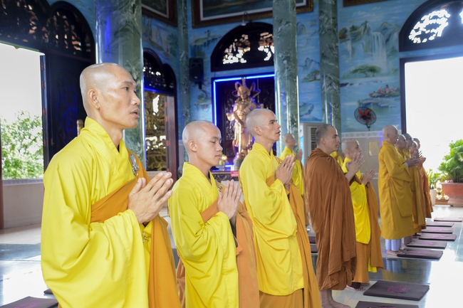 BTS GHPGVN huyện Hóc Môn tổ chức lễ Tự tứ tại chùa Pháp Bửu