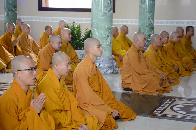 BTS GHPGVN huyện Hóc Môn tổ chức lễ Tự tứ tại chùa Pháp Bửu