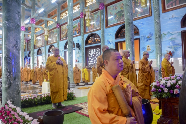 BTS GHPGVN huyện Hóc Môn tổ chức lễ Tự tứ tại chùa Pháp Bửu