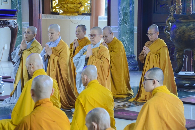 BTS GHPGVN huyện Hóc Môn tổ chức lễ Tự tứ tại chùa Pháp Bửu