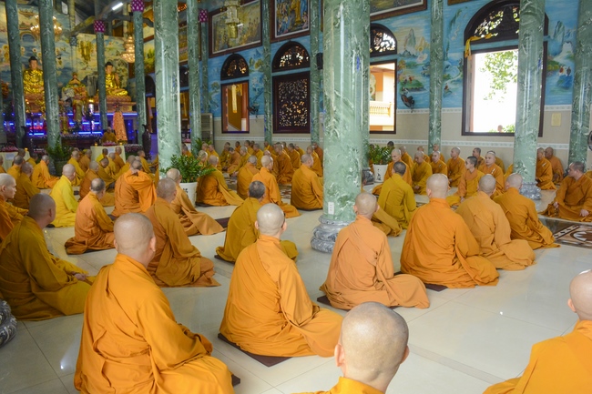 BTS GHPGVN huyện Hóc Môn tổ chức lễ Tự tứ tại chùa Pháp Bửu