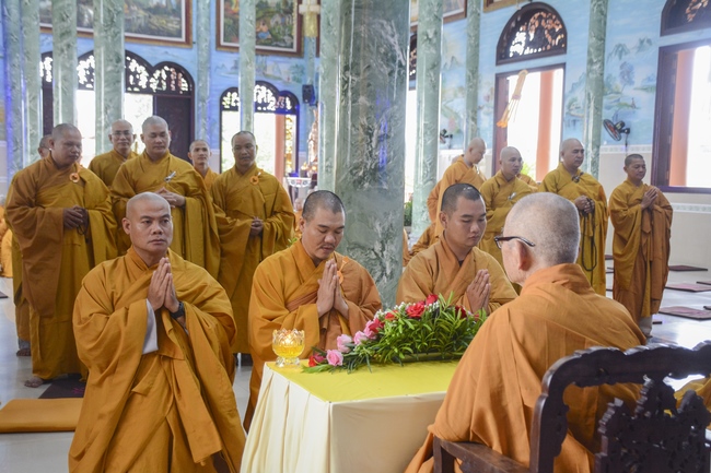 BTS GHPGVN huyện Hóc Môn tổ chức lễ Tự tứ tại chùa Pháp Bửu