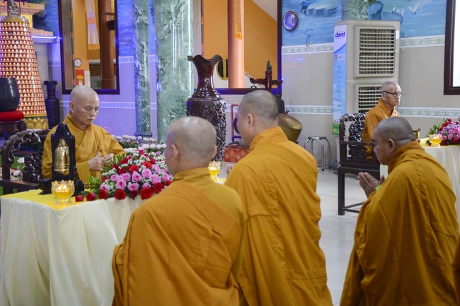 BTS GHPGVN huyện Hóc Môn tổ chức lễ Tự tứ tại chùa Pháp Bửu