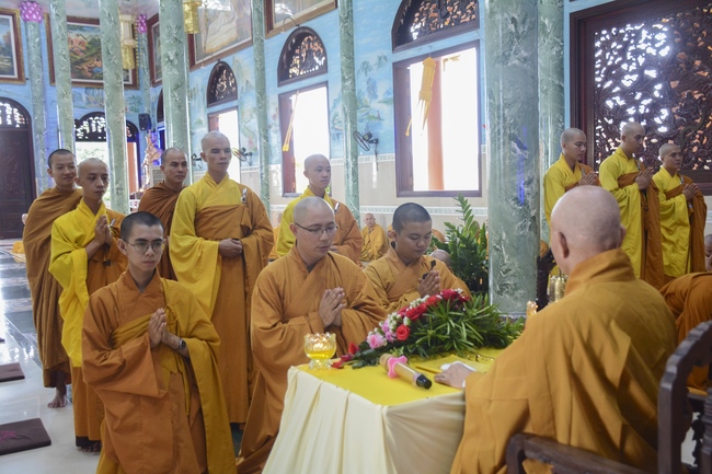 BTS GHPGVN huyện Hóc Môn tổ chức lễ Tự tứ tại chùa Pháp Bửu