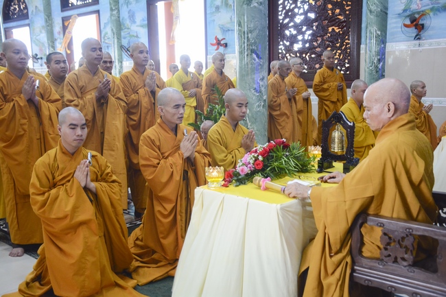 BTS GHPGVN huyện Hóc Môn tổ chức lễ Tự tứ tại chùa Pháp Bửu