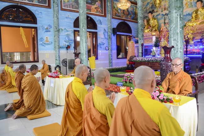 BTS GHPGVN huyện Hóc Môn tổ chức lễ Tự tứ tại chùa Pháp Bửu