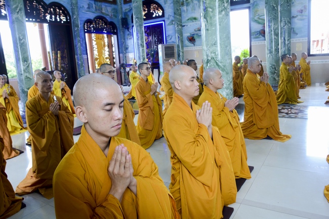 BTS GHPGVN huyện Hóc Môn tổ chức lễ Tự tứ tại chùa Pháp Bửu