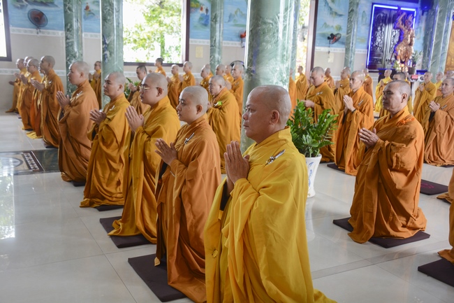 BTS GHPGVN huyện Hóc Môn tổ chức lễ Tự tứ tại chùa Pháp Bửu