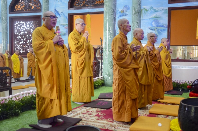 BTS GHPGVN huyện Hóc Môn tổ chức lễ Tự tứ tại chùa Pháp Bửu