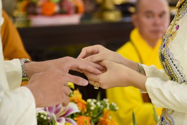 The Wedding ceremony at the pagoda