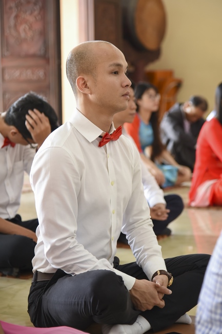 The Wedding ceremony at the pagoda