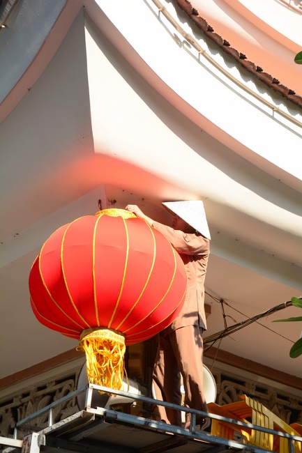 Series photos of activities preparing for the New Year 2020