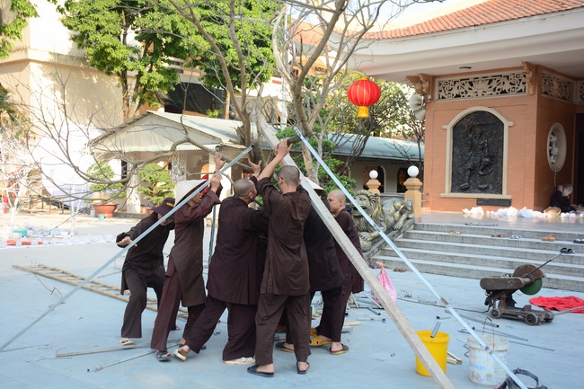 Series photos of activities preparing for the New Year 2020