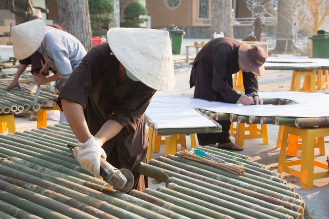 Series photos of activities preparing for the New Year 2020