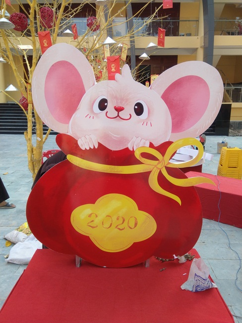 Series photos of activities preparing for the New Year 2020