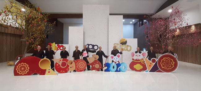 Series photos of activities preparing for the New Year 2020