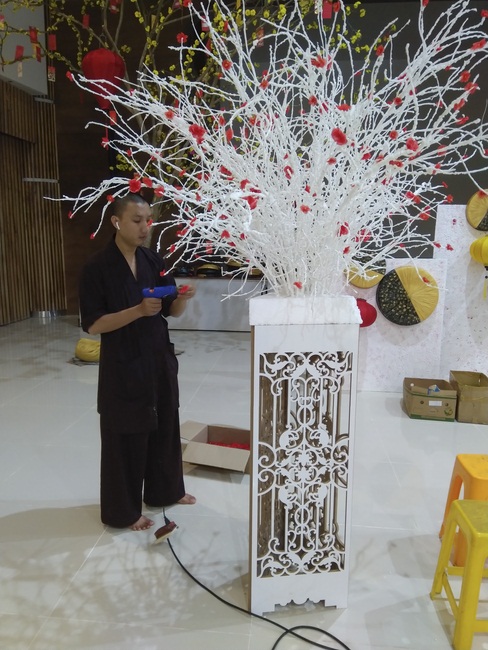 Series photos of activities preparing for the New Year 2020