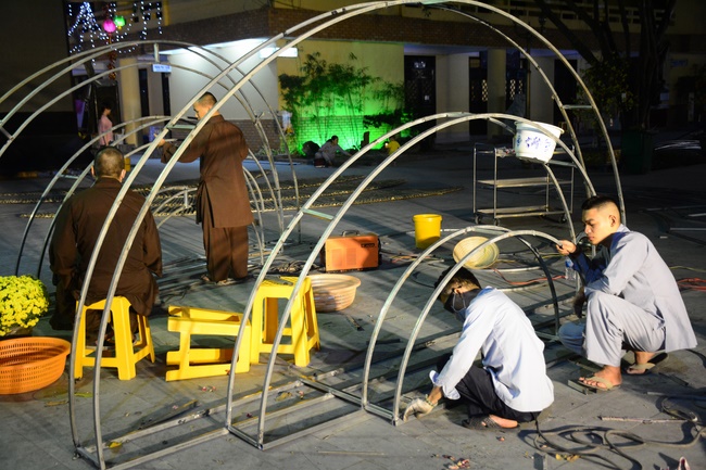 Series photos of activities preparing for the New Year 2020