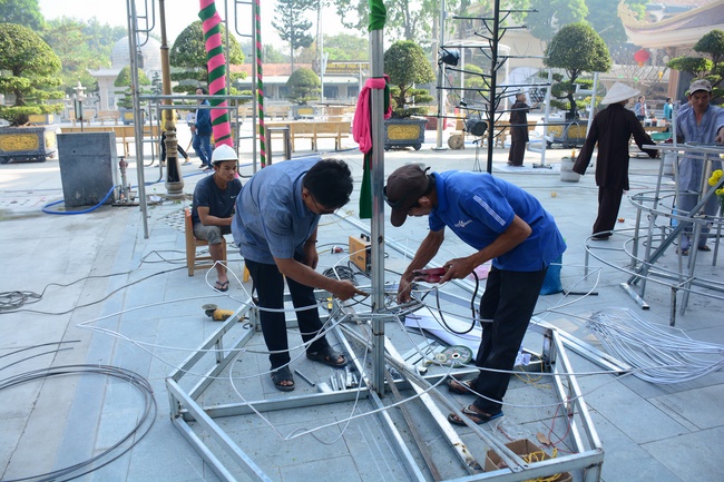 Series photos of activities preparing for the New Year 2020