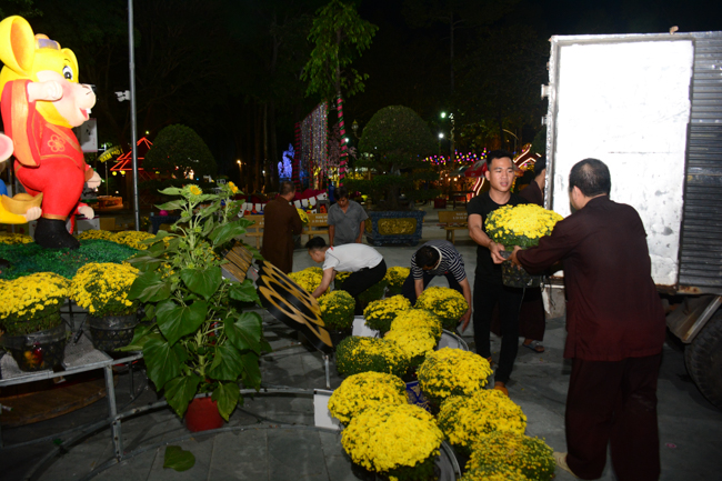 Series photos of activities preparing for the New Year 2020